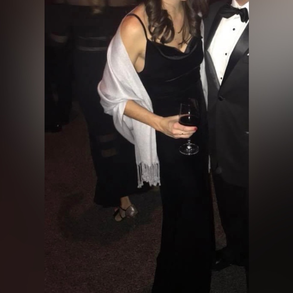 Lulus Black Velvet Floor Length Dress
